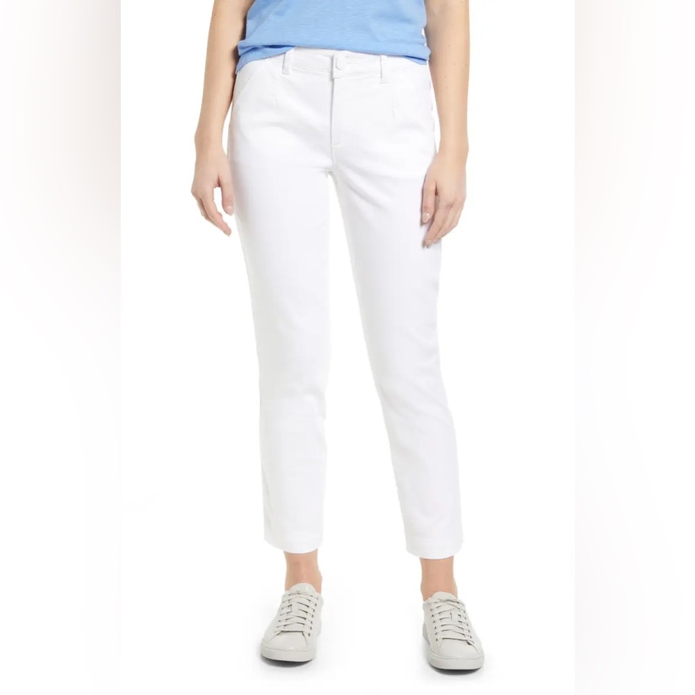 Caslon Stretch Cotton Chino Women’s White  Pants